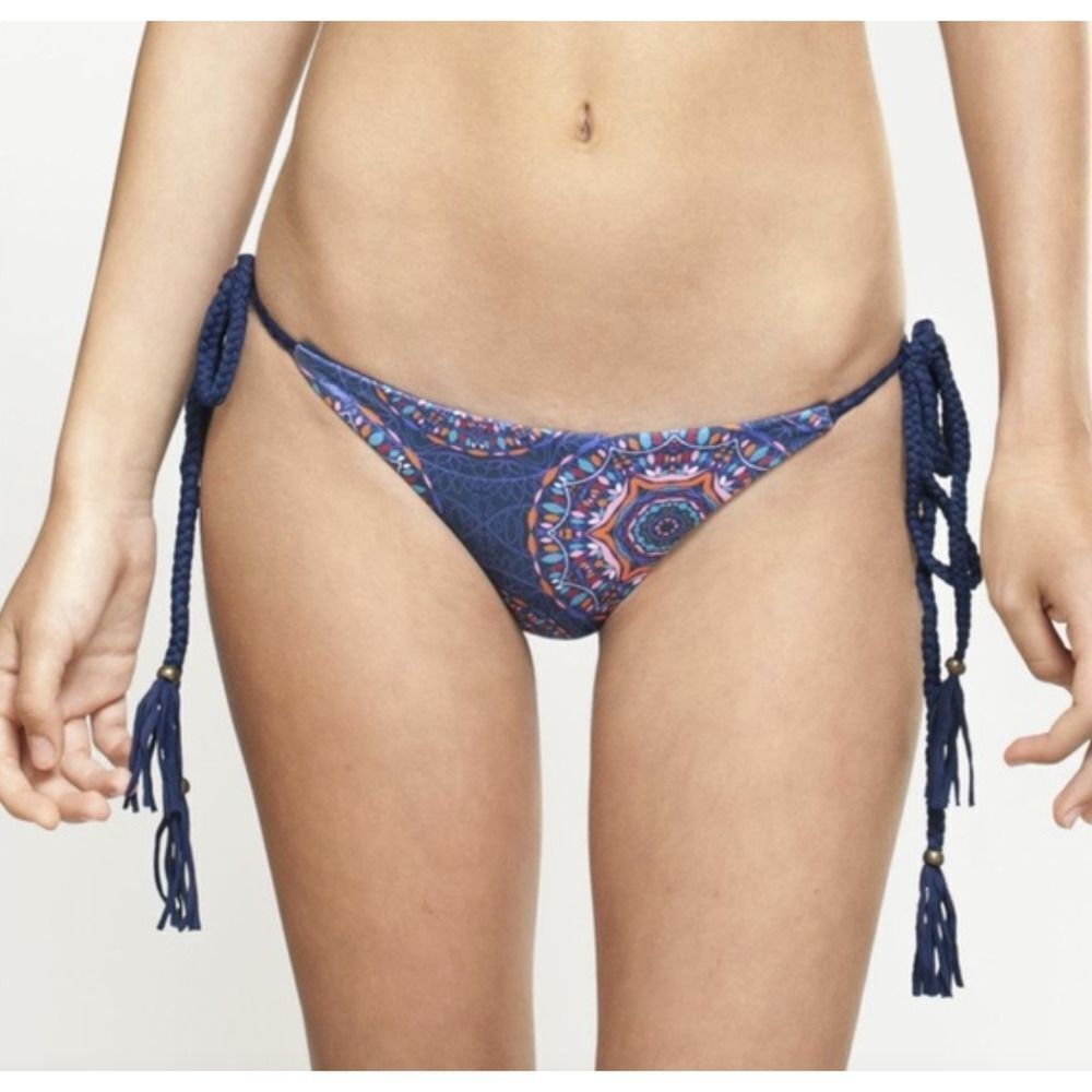 MGS Mary Grace Swim Jaggar Reversible Bikini Bottom Tassel Waist Ties